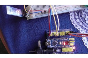 Propojení bluetooth modulu s IO sheildem pro Arduino Nano test programu