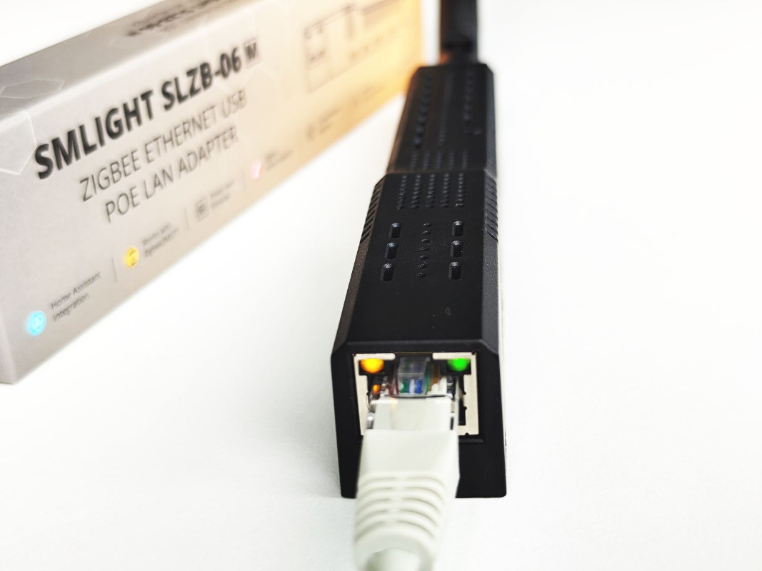 Koordinátor SLZB-06M připojený přes Ethernet