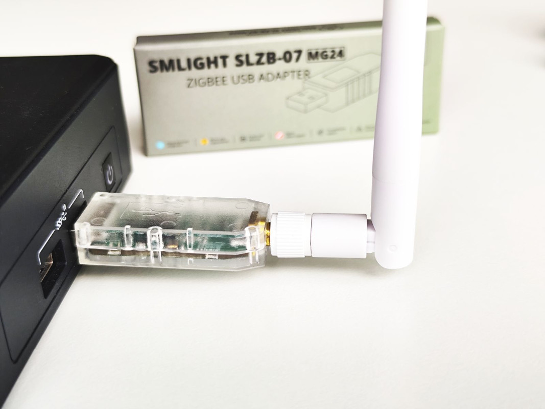 Zigbee koordinátor zapojený přímo do mini PC