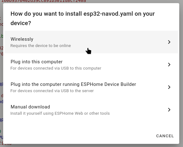 Nahrání firmwaru do ESP32 přes Wi-Fi (OTA aktualizace)
