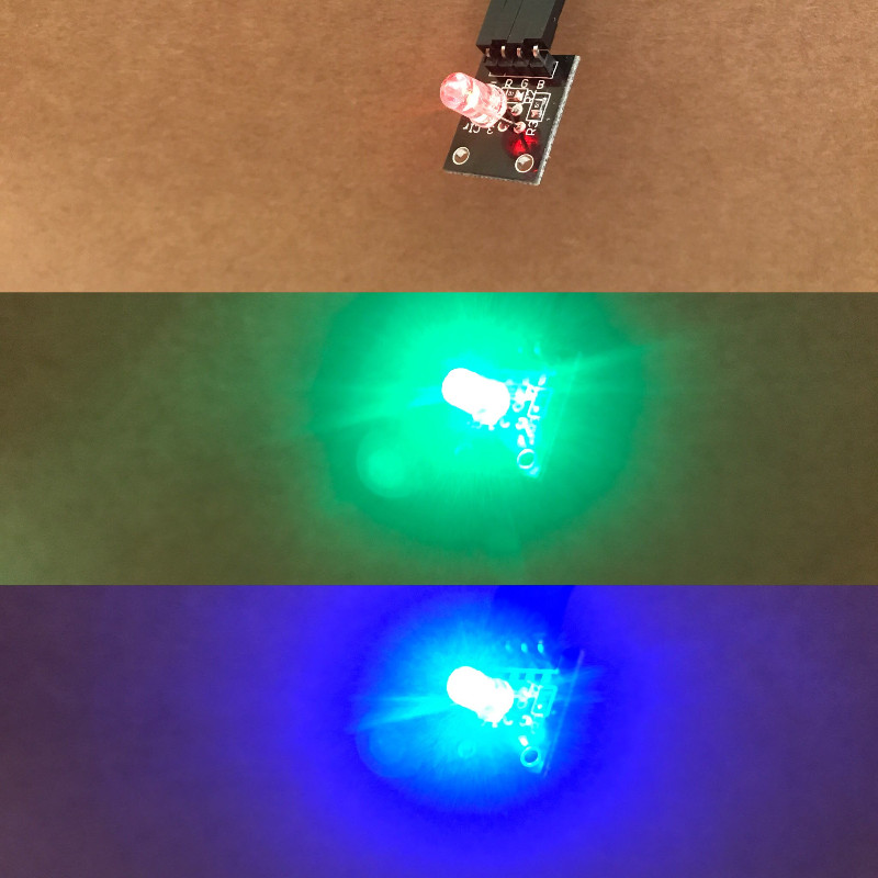 Schéma zapojení RGB LED modul KY-016