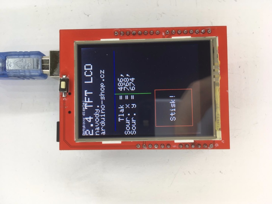 Schéma zapojení Arduino Shield LCD TFT 2.4