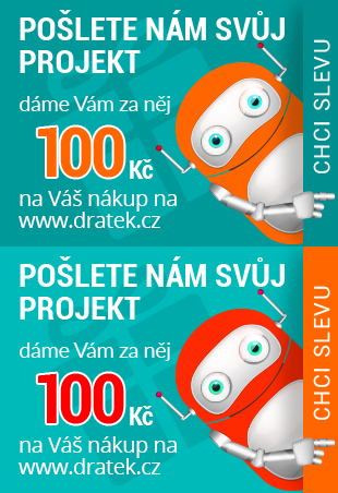 Pošlete nám svůj projekt a dáme Vám za něj 100Kč na nákup na Arduino-shop.cz